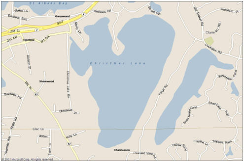 Map of Christmas Lake